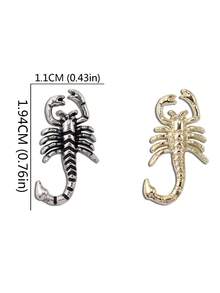 10 Pieces Of Nail Art Nail Accessories, Three-Dimensional Retro Light Luxury Style, Scorpion Nail Charm, DIY Nail Supplies