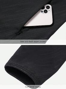 秋冬女士户外休闲加厚羊毛连帽夹克 - 黑色 - 查看 7