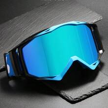 Outdoor Windproof Anti-Fog Cycling Goggles, Downhill Skiing Snowboard Mountain Bike Helmet Ski Goggles, Dustproof Protective Eyewear