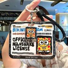 这款可爱经典的海绵宝宝卡包采用经典卡通设计。透明面可放置名片、银行卡、学生证等。它能保护您的卡片免受刮擦、磨损和消磁，延长卡片的使用寿命。此外，它还配有弹簧挂绳，方便携带。 - 彩色 - 查看 3