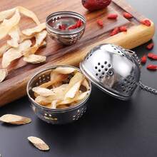 1pcs Egg-Shaped Stainless Steel Seasoning Ball Soup Stew Meat Flavor Treasure Seasoning Box Ball Tea Filter Tennis Ball Tea Bag Seasoning