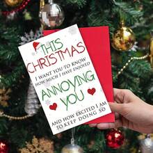 1张令人讨厌的圣诞贺卡，搞笑的丈夫、妻子、伴侣、男朋友、女朋友、妈妈、爸爸 - 均碼 - 查看 4