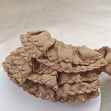 1件 1码/2码 4厘米宽 双层荷叶边蕾丝饰边，混纺，领口，袖口，裙摆 DIY 配饰 - 彩色 - 查看 6