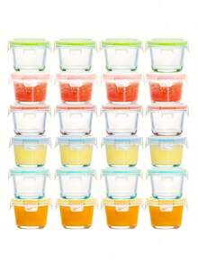 1pc Thick Glass Food Storage Container Jar Airtight Seal Lid,Food Storage Containers With Lids - Perfect For Picnics, Meal Prep, Fridge Organization, Suitable For Food, High Temp Microwave & Freezer, Mini Portable Cute & Durable Design, Containers For Lunch, Leftovers, RV And Camping, Kitchen Gadgets, Kitchen Accessories Kitchen Organization, Office, School - 透明 - 查看 5
