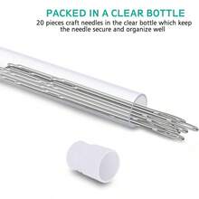 20 Pieces Large - Eye Needles 2inch Large Eye Sewing Needles Stainless Steel Stitching Needles With Bottle Leather Projects