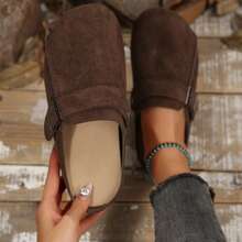 Women Summer Break Shoes Simple Metal Decor Flat Casual Loafers - 咖啡棕 - 查看 10