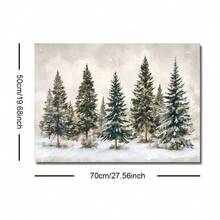 1pc Unframed Winter Christmas Trees Landscape Poster Rustic Wall Art Canvas Print Minimalist Winter Xmas Holiday Snowy Forest Farmhouse Cottagecore Decor Retro Painting For Apartment, Living Room, Bedroom, Modern Home Decoration Halloween Decor Christmas Decoration Thanksgiving Wedding Home Decor Home Decor Fall Decor Autumn Decor Birthday Decorations For Gifts Party Supplies Indoor Holiday Festival Decor Wall Decor Halloween Ornaments Christmas Decoration XMAS Decor Christmas Tree Gift Decor Thanksgiving Wedding Home Decor Home Decor Fall Decor Autumn Decor Birthday Decorations For Gifts Party Supplies Indoor Holiday Festival Decor Halloween Decor Wall Decor Halloween Ornaments - Multicolor - View 8