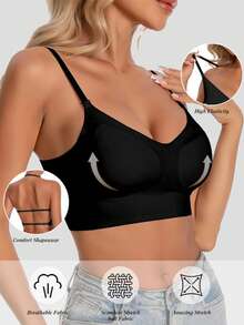Women's Seamless Backless Bra, Sexy Summer Bra With Backless Design, Bridal Bra, Comes With 3 Adjustable Shoulder Straps, Comfortable And Breathable, Suitable For Weddings, Formal Occasions, Can Be Paired With Camisoles.
