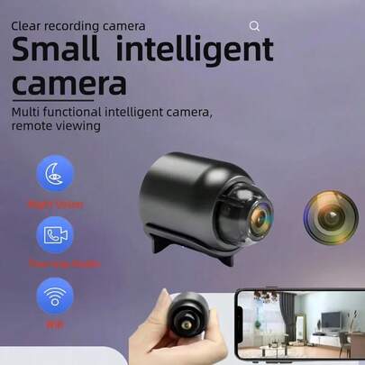 2 paquetes de cámaras de inteligentes y portátiles YIIYRY, con visión nocturna de 480P, audio bidireccional, WiFi, alimentación por USB, para monitoreo de mascotas y del hogar, con alerta de movimiento y control a través de aplicación, sin batería