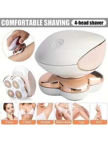 Rotary Electric Shaver And Hair Clipper - USB Rechargeable Full Body Shaver For Women, Face, Chest, Armpits, Bikini, Legs, Arms - Wet/Dry Use, Travel-Friendly Design, Hair Removal Tool, Elegant Trimming Tool, Durable Construction