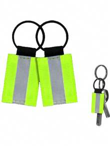 1pc High Visibility Reflective Zipper Pull - Fluorescent Green/Mixed Color Keychain Tag, Suitable For Backpacks, First Aid Kits And Dog Collars - Multicolor - View 1