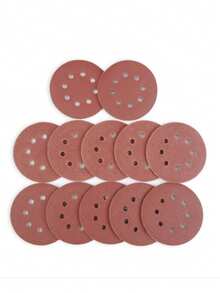 10pcs/30pcs 5-Inch Sanding Discs, Hook And Loop Sanding Pads, Sanding Discs, 8-Hole Red Sandpaper, Medium-Low Grit Assortment, Suitable For 40/80/100/120/150/180/240/320/400/600 Grit Sanders, 5-Inch, 8-Hole Round Sanding Discs - Red - View 9