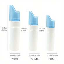 Nasal Irrigator Nose Wash Cleaner Bottle Spray Water Bottle Fine Mist Atomizer Portable Liquid Empty Container Travel Refillable - Blue and White - View 2
