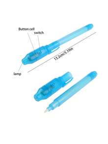 Fluorescent Pen Highlighter Marker, Glow In The Dark Invisible Light Up Magic Pen, Multi-Function LED Pen, UV Disappearing Invisible Pen - Multicolor - View 8