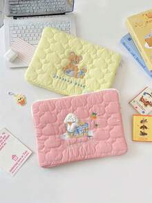 Quilted Cloud Bear Embroidered Laptop Sleeve, Fits 11" And 13" Devices. Laptop Bag, Laptop Case, Laptop Protective Cover, Laptop Protective Sleeve, Water-Resistant Portable Travel, Men's Laptop Bag - Multicolor - View 4