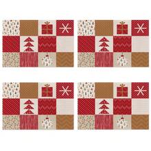 1pc/4pcs/6pcs/60pcs Christmas Decorative Placemats, Christmas Style Linen Placemats & Table Runners, Christmas Snowflake & Christmas Tree Placemats, Merry Christmas, Suitable For Home, Restaurant, Dining Table Decor, Home Goods