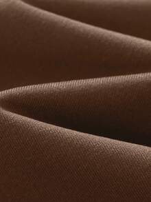 1 Pc Girls' Cute Style Donut & Bubble Tea Print Long-Sleeve Sweatshirt, Soft Fabric, Perfect For Daily Casual Spring & Autumn - Brown - View 4