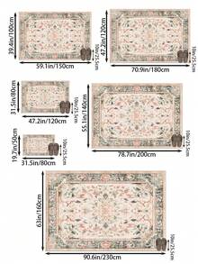 1 Stück hellrosa Wohnzimmer Großer Teppich, bohemian-retro Stil, Flaumiges Material mit 10mm Dicke, weich und angenehm anzufassen, leicht zu pflegen, wasserfest und fleckabweisend, rutschfeste Rückseite, Teppich für Lobby, Schlafzimmer, Wohnzimmer, Badezimmer, Küche, Esszimmer, Büro, Raumdekoration und Fußmatte, für Feiertage.