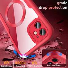 Hadaasi 1个红色磁吸手机壳，内置屏幕保护膜，[兼容无线充电] 360°全方位保护手机壳，兼容 17 Pro/17 Pro Max/17 Air/17、Reno14 Pro、Galaxy S26 Ultra/S26 Plus/S26/M36/A57/A37、荣耀400/400 Pro/400 Lite、Reno14 F、Hot 60 Pro/Hot 60 Pro+、15C，国际版，非国内版 - 紅色 - 查看 7