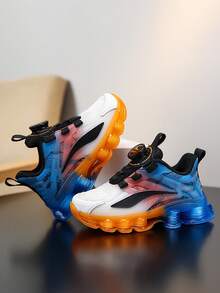 Teenagers Boys Girls Fashion Chunky Sneakers, Soft & Comfortable Rotary Buckle Easy On/Off, Comfortable Lining, Non-Slip & Durable, Suitable For School, Students, Sports, Casual Wear - Multicolor - View 9