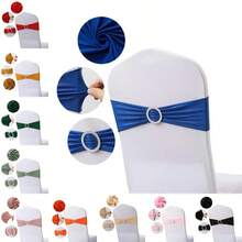 10/50/100pcs Multi-Color Bowknot Chair Sash With Buckle Slider, Glitter Decorative Ribbon For Chair Covers, Tablecloths, Dining Chairs, Furniture, Sofa, Office Chair, Home Decor, Weddings, Parties, Christmas, Halloween