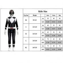 Power Rangers Cosplay Costumes For Kids Jumpsuit Fancy Dress Up Costume Party Playsuit XL Size Red - 紅色 - 查看 3