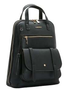 Chenson Original Women's Backpack With Anti-Theft PU Pocket - 黑色 - 查看 6