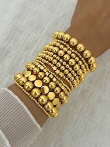 Bộ vòng tay thánh giá ngọc trai giả hạt đơn giản 18/15/16/14 chiếc, Quà tặng cho phụ nữ, Kỳ nghỉ, Hẹn hò, Sinh nhật, Trang phục hàng ngày, Phụ kiện dự tiệc - phong cách 1 - Xem 15