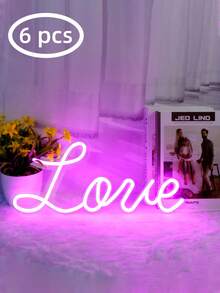 Colorful Decorative Neon Lights, Adjustable Brightness, LED Signs, Battery-Operated, Portable And Easy To Use. Available In Phrases Such As "Merry Christmas", "Love", "Happy Birthday", "Let's Party", "Marry Me", "Oh Baby", "Girl Or Boy", "Cheers To Love", Etc. Suitable For Home Decoration, Bar Decoration, Festival Party Decoration, Confession Decoration,