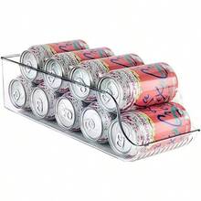 PET Plastic Fridge Storage Box, 13.78IN(L)*5.59IN(W)*3.86IN(H) Multi-Purpose Organizer For Refrigerator, Cabinet, Cosmetics, Books & Food Items - Silver - View 3