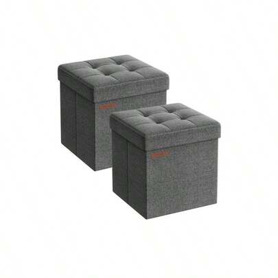 Storage Bench, Footrest, Bed End Stool, For Living Room, Bedroom, 30 X 30 X 30 Cm