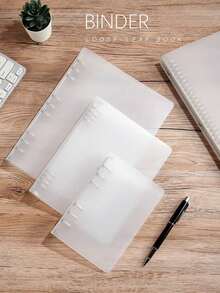 CENS Carpeta de anillas de plástico PP transparente y esmerilada en tamaños A4/B5/A5/A6/A7 - Colaboración de marca con fabricante original para archivar y organizar en oficina, hogar y escuela. Organizador de tarjetas y dinero, resistente para uso intensivo en negocios/oficina y escuela/estudiantes.