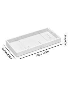 浴室托盘大理石板，2 件托盘浴室托盘大理石托盘硅胶制成，白色大理石纹理，适用于浴室、浴缸厨房水槽和浴室硅胶托盘 - 彩色 - 查看 13