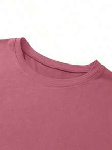 1PCSMen's Summer Casual Slogan Print Short Sleeve T-Shirt-Premium Cotton Graphic Printed Round Neck T-Shirts-365T - 紅色 - 查看 6