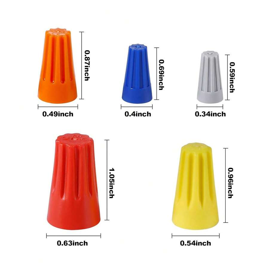 各种尺寸电线连接器 - 150 件，电气对接接头连接器，线帽套件