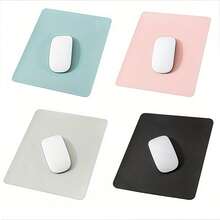 小型PU鼠标垫，防滑游戏桌面皮革鼠标垫，防水防刮，适用于PC、笔记本电脑、台式电脑游戏鼠标，桌面配件，办公用品，办公桌配件，鼠标垫，桌面鼠标垫 - 彩色 - 查看 1