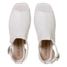 Lolla Maria Women's Closed Toe Ankle Boot Comfortable Heel Sandal - 白色 - 查看 3