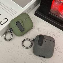 1 Piece Frosted Shockproof Earphone Case With Button Snap, Suitable For All AirPodsmodels (1st, 2nd, 3rd, 4th, Pro, Pro 2), Scratch-Resistant And Durable - Nhiều màu - Xem 4