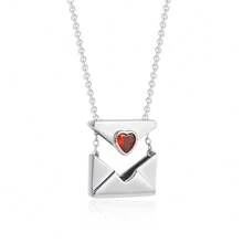 1pc Copper Plated Valentine's Day Red Zirconia Heart Envelope Locket Necklace, Openable Photo Pendant Necklace, Suitable For Daily Wear, Holidays, Anniversaries, Birthdays, Gifts - Necklace - View 8