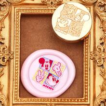 Disney 1 قطعة ختم شمع بموضوع هالوين بقطر 25 مم، ختم شمع نحاسي للأظرف، ختم هالوين، طقم ختم شمع لحفلات، طقم ختم شمع هدية