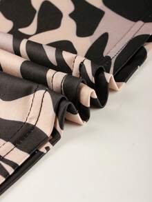 Autumn Leopard Print Fishtail Skirt, Fashionable For Festive Occasions - Brown - View 9