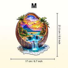 Coconut Dream - Wooden Jigsaw Puzzle, Asymmetrical Animal Shaped Wooden Puzzle Toy, Unique Party Game Gift, Decorative Art Puzzle, Tabletop Magic Puzzle, Unique Children's Educational Puzzle, Holiday Gift, Adult Wooden Puzzle, Christmas Gift, Back To School Gift, Birthday Gift (2D Puzzle)