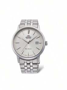 Orient Reloj automático mecánico resistente al agua para hombres de Orient con calendario, esfera blanca y referencia RA-AC0F02S10B