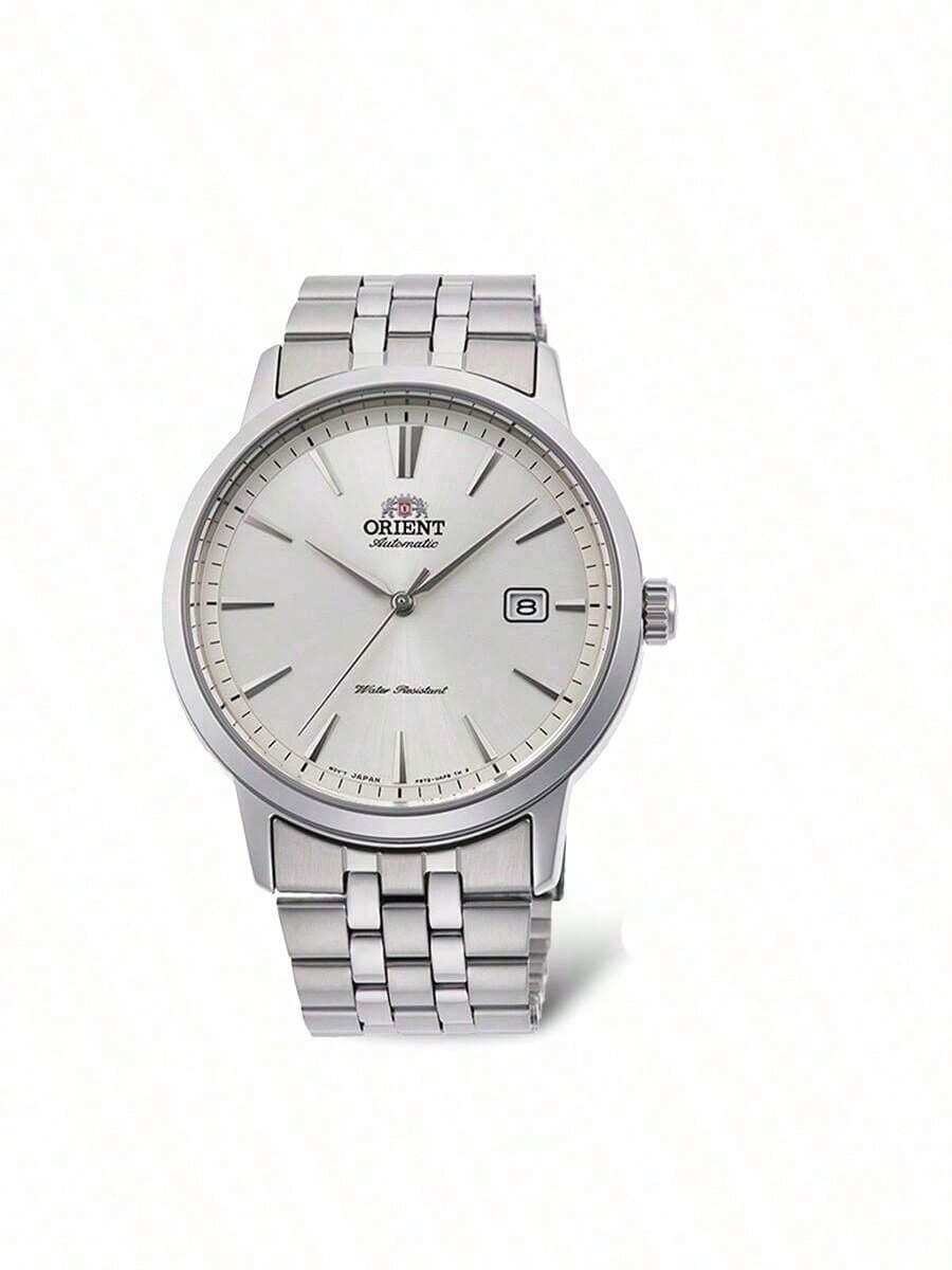 Orient Reloj automático mecánico resistente al agua para hombres de Orient con calendario, esfera blanca y referencia RA-AC0F02S10B