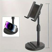 1. 通用桌面手機與平板支架，360°旋轉多角度可調，高度可調，塑膠材質，多功能，適用於直播、學習、俯拍攝影、觀看電影及其他娛樂活動 - 黑色 - 查看 12