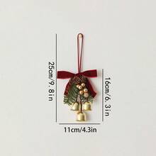 3pcs/Set 16cm*11cm Christmas Decorations, Featuring Small Bells, Velvet Bows, And Pine Cones, Suitable For Scene Decoration, Christmas Tree Decoration, Compact And Exquisite, Ideal For Christmas, Holidays, Home, Bedroom, Autumn And Winter, Also A Great Choice For Christmas Home Decor And Christmas Gifts. - Multicolor - View 7