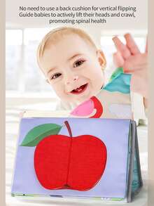 Libro de tela de calendario para bebé, diseño de patrón de doble cara + práctica de levantar, espejo divertido incorporado interactivo, lectura compartida entre padres e hijos Libro de tela 3D, colgante para cama/coche/cochecito, juguete calmante para bebés de 0 a 12 meses, regalo de Navidad/Halloween/cumpleaños