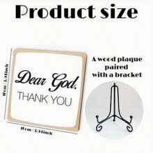 1 Set, Wooden Desktop Logo, Inspiring "Dear God, Thank You" Sign, Very Suitable For Living Room, Bedroom, Room Decoration, No Need For Electricity, Multi-Functional Home Decoration, Christmas Decoration - Multicolor - View 6