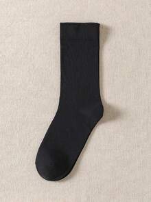 1/5/10 pares de calcetines de maternidad cómodos y de boca ancha de unicolor para mujeres, calcetines transpirables que absorben la humedad hasta el tobillo