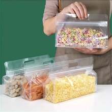 5 Reusable Silicone Leak-Proof Food Storage Bags For Nuts, Grains, Vegetables, Fruits And Snacks, Kitchen Storage Bags, Travel Storage Containers - XL 11,81x9,06 inch - Xem 4